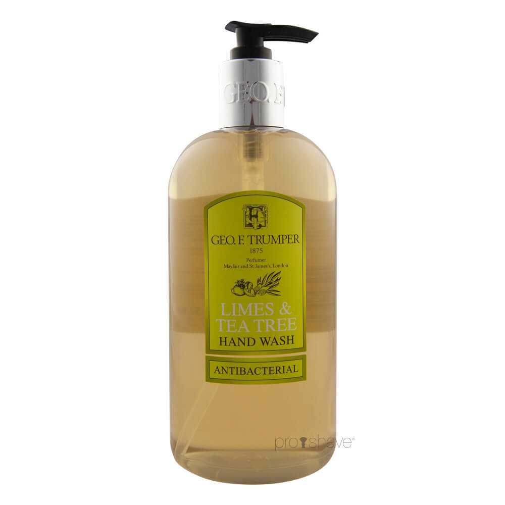 Se Geo F Trumper Håndsæbe, Limes & Tea Tree, 500 ml. hos Proshave